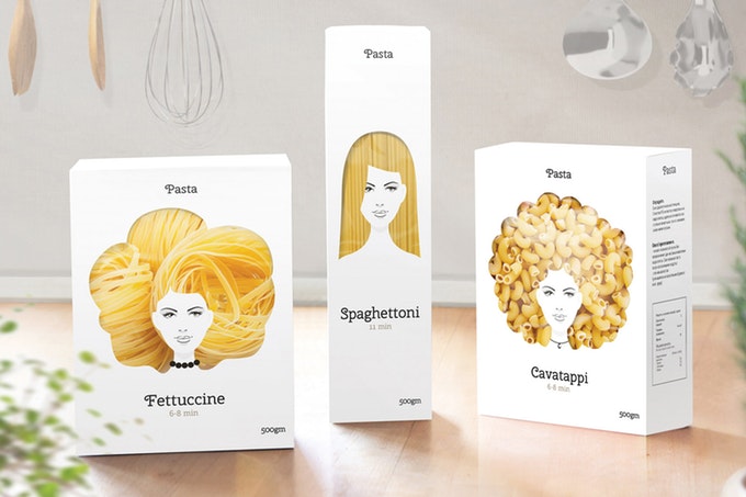 packaging good hair day pasta