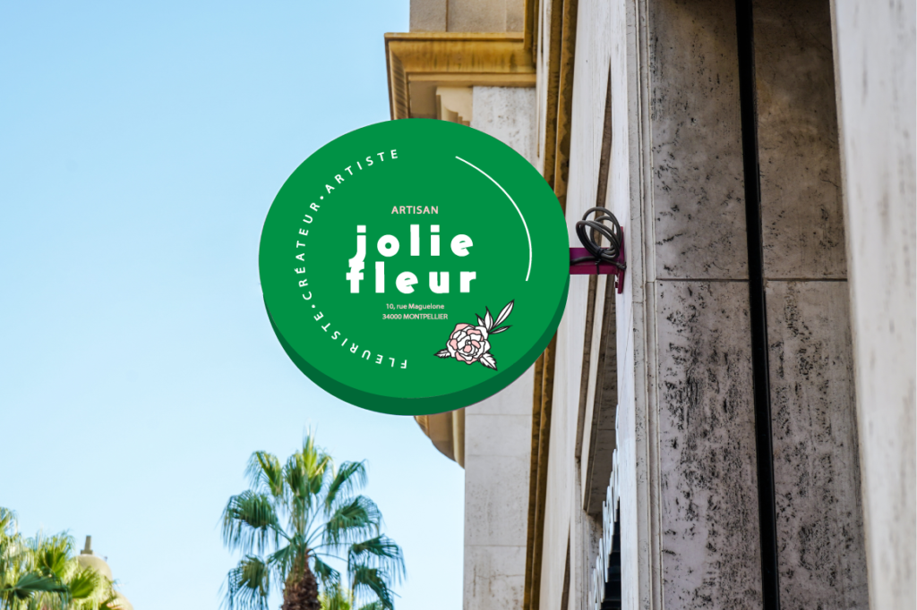 Signalétique enseigne magasin jolie fleur