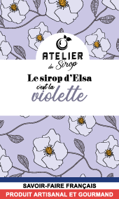 Etiquette Sirop Atelier du Sirop Violette