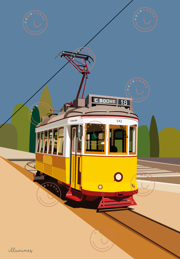 Tramway Lisbonne - Illunimes