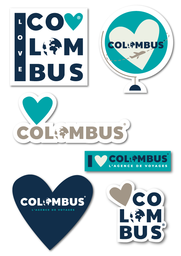 Stickers I love Colombus