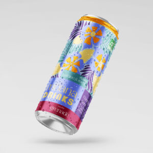 Packaging design canette energy drinks Moana Drinks Grenade